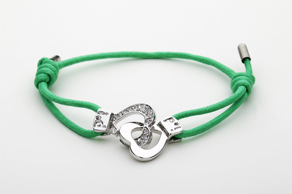 KRYS　LOVE Cuffs of Love Bracelet Heart Cuff Half CZ Bracelets Medium
