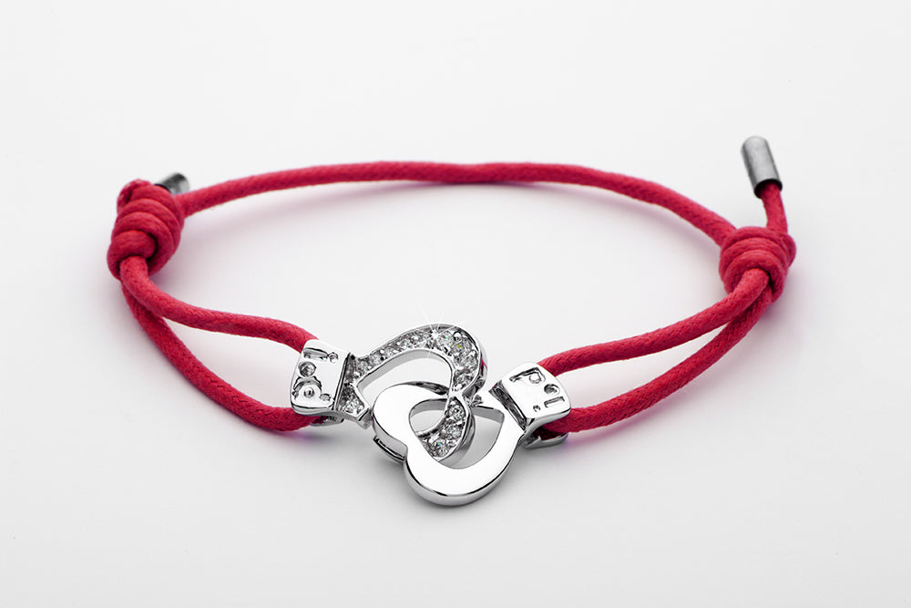 Cuffs of Love Bracelet Heart Cuff Half CZ Bracelets Medium